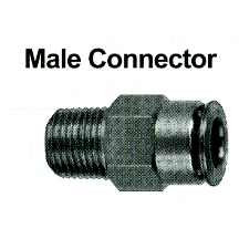 CONNECTOR MALE 1/4ODX1/8M NICKEL PLATED BRASS - Instrumentation Parts